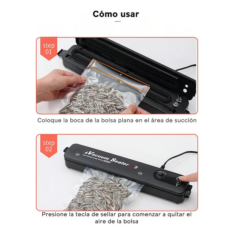 Selladora Al Vacio De Alimentos Electrica Portatil Sellador