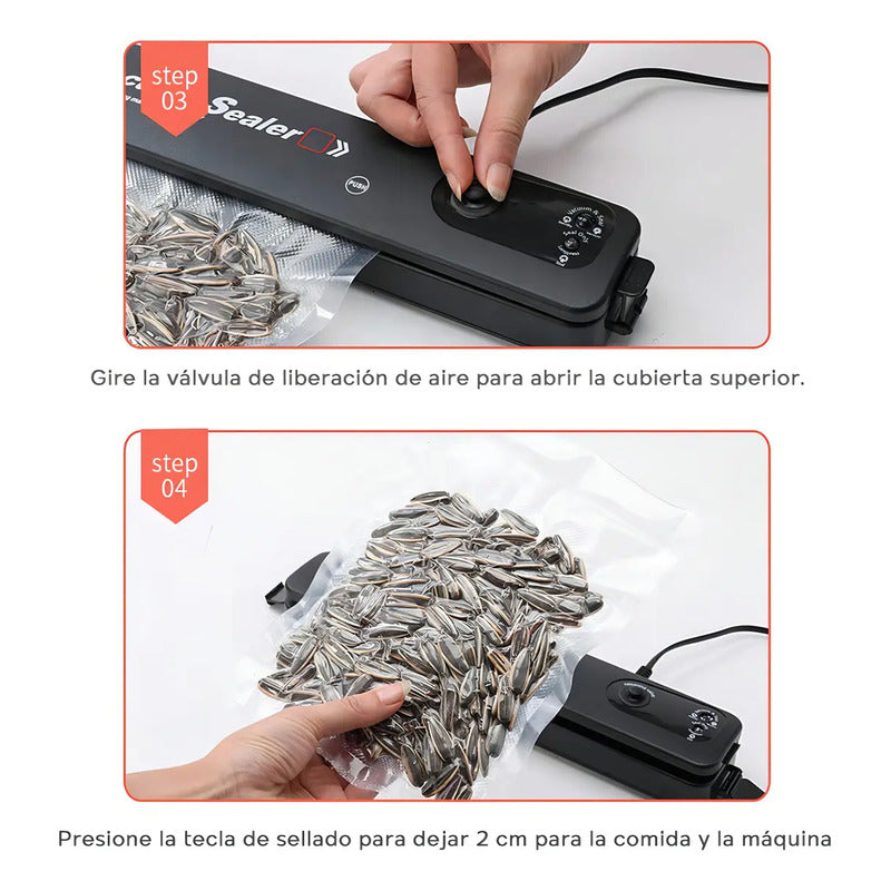 Selladora Al Vacio De Alimentos Electrica Portatil Sellador
