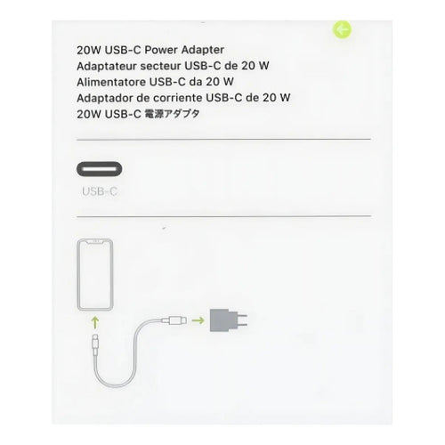 Cargador Rápido 20w Usb Tipo C Para iPhone Blanco