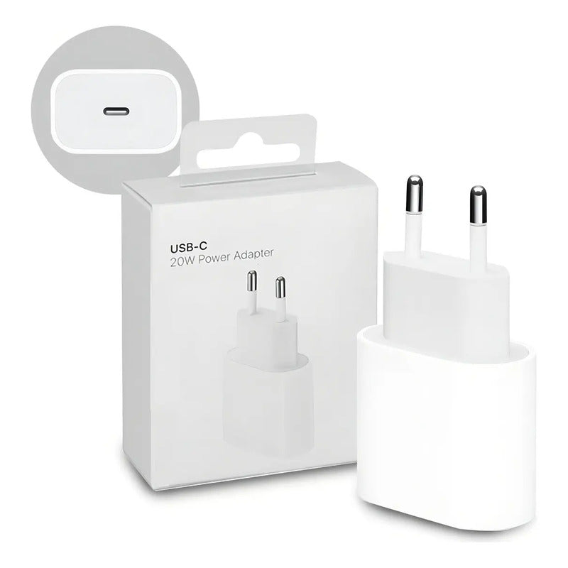 Cargador Rápido 20w Usb Tipo C Para iPhone Blanco